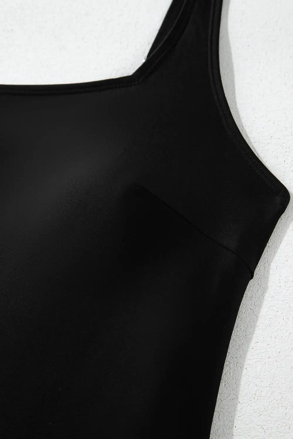 Side Tied Waist Square Swim Dress