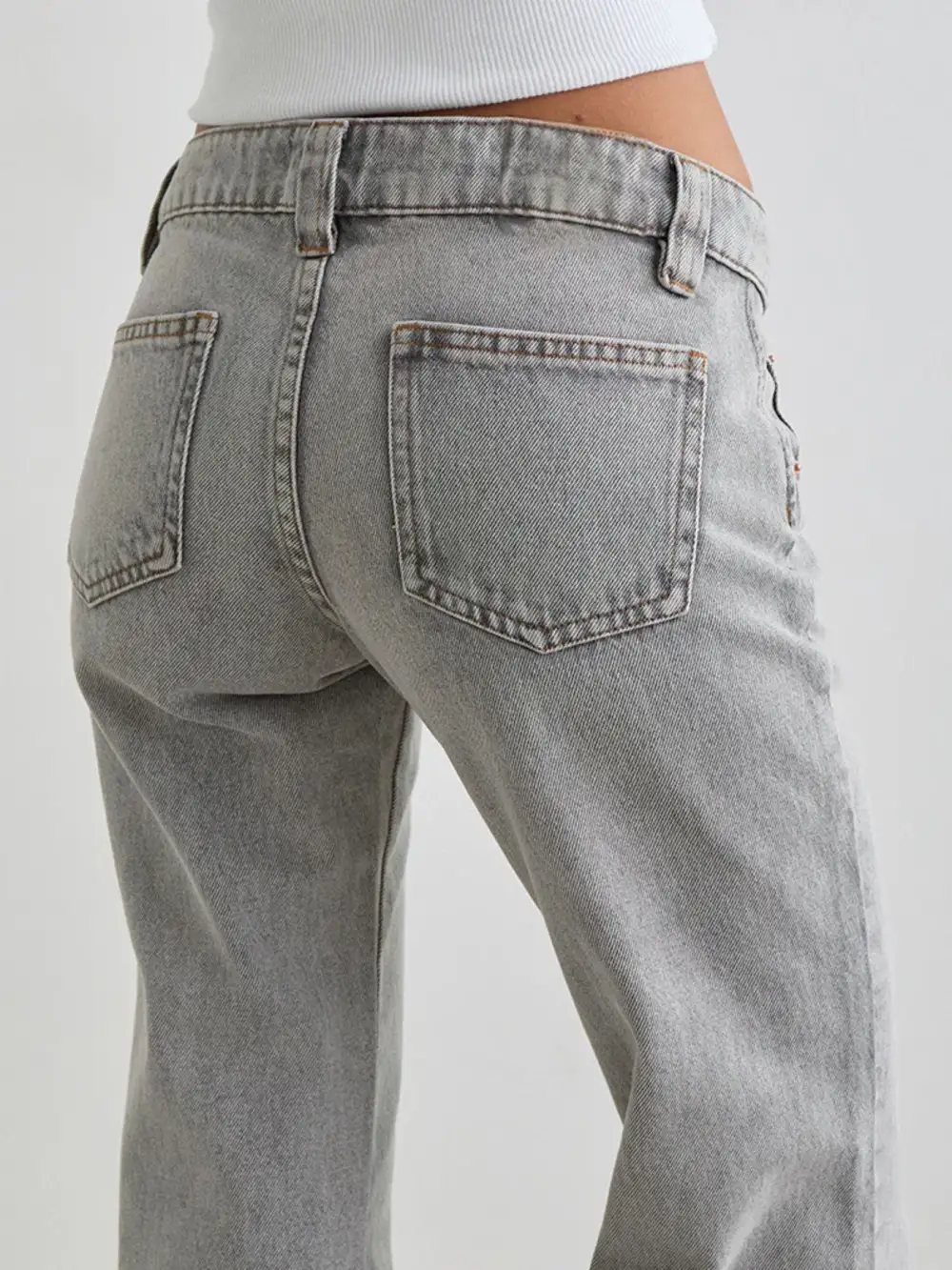 Sharp Low Rise Flare Leg Denim Jeans