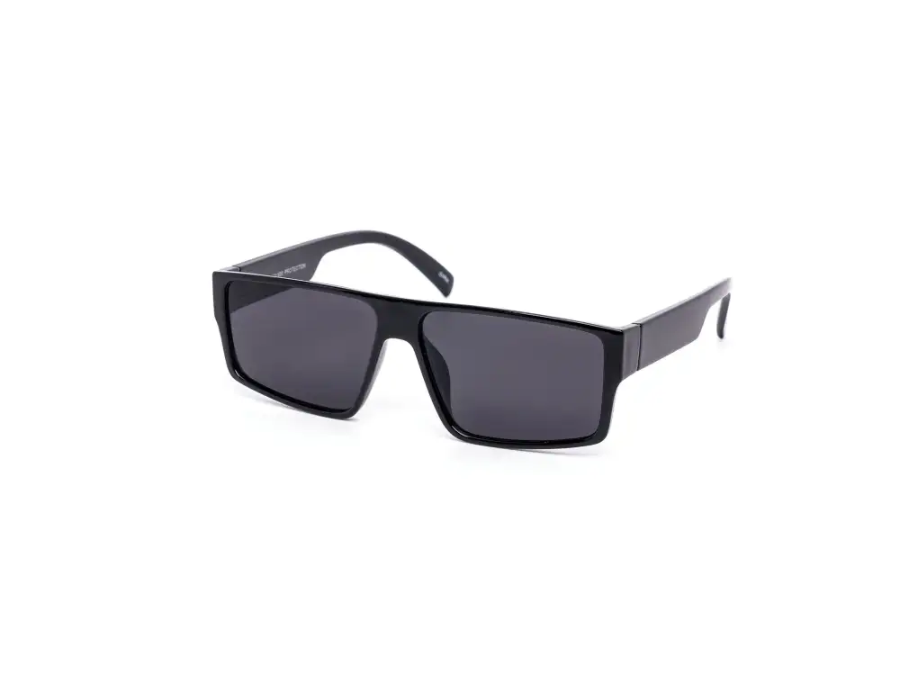 12-Pack All-Black Classy Wraparound Square Dark Lens Sunglasses