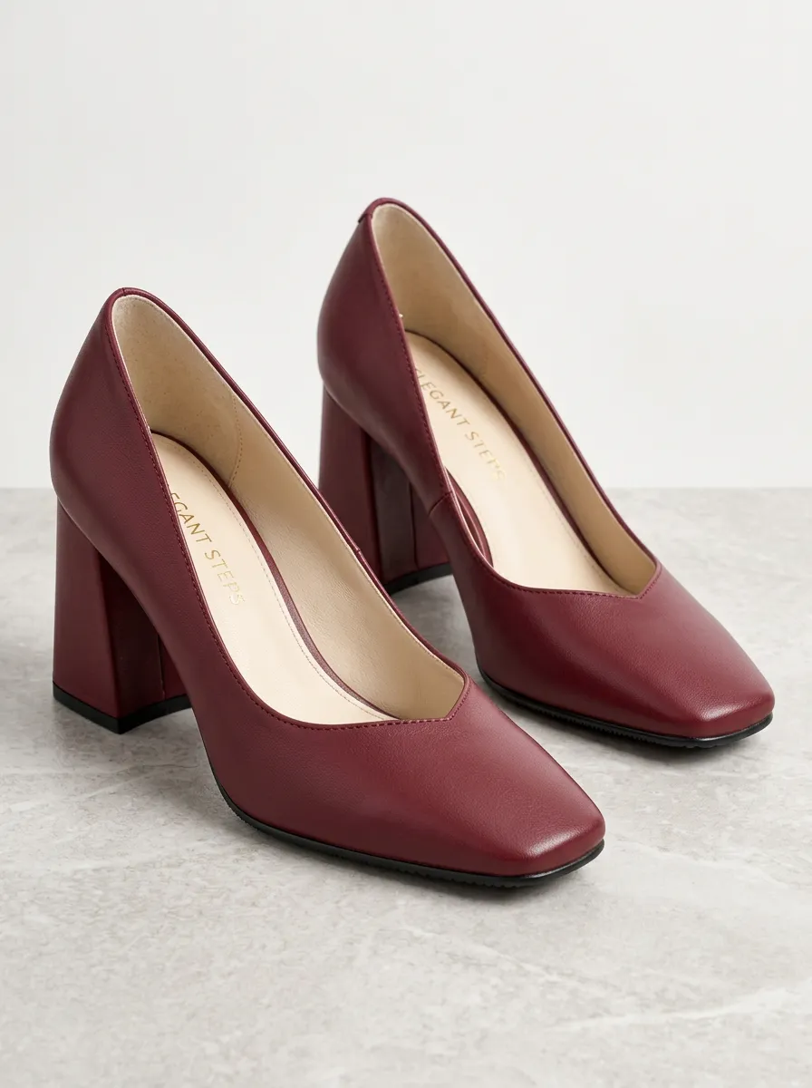 Women's Square Toe Refined Pumps