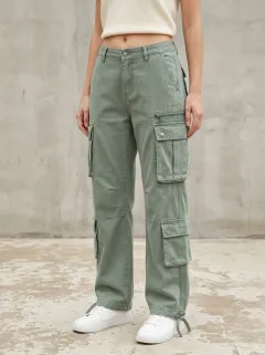 Functional Multi Pocket Casual Look Women's Multi Pocket Cargo Pants