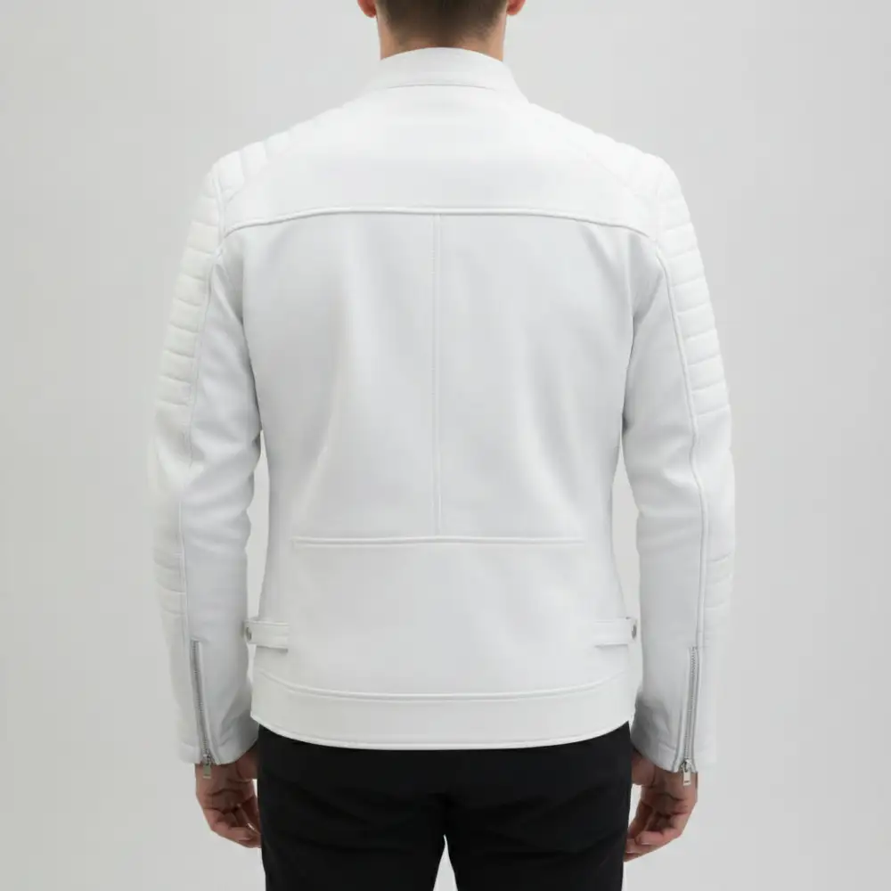 Travel Ready Leather Biker Motorcycle Jacket
