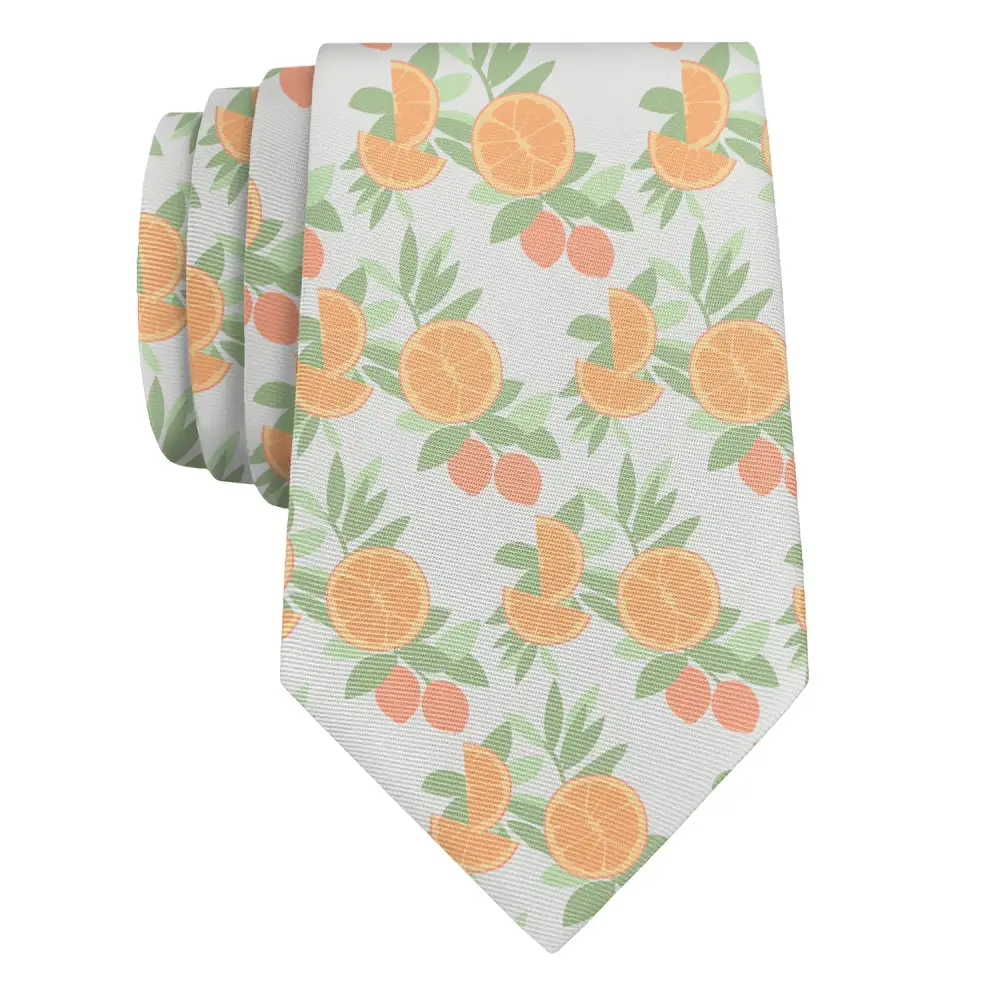 Citrus Blossom Pattern Necktie