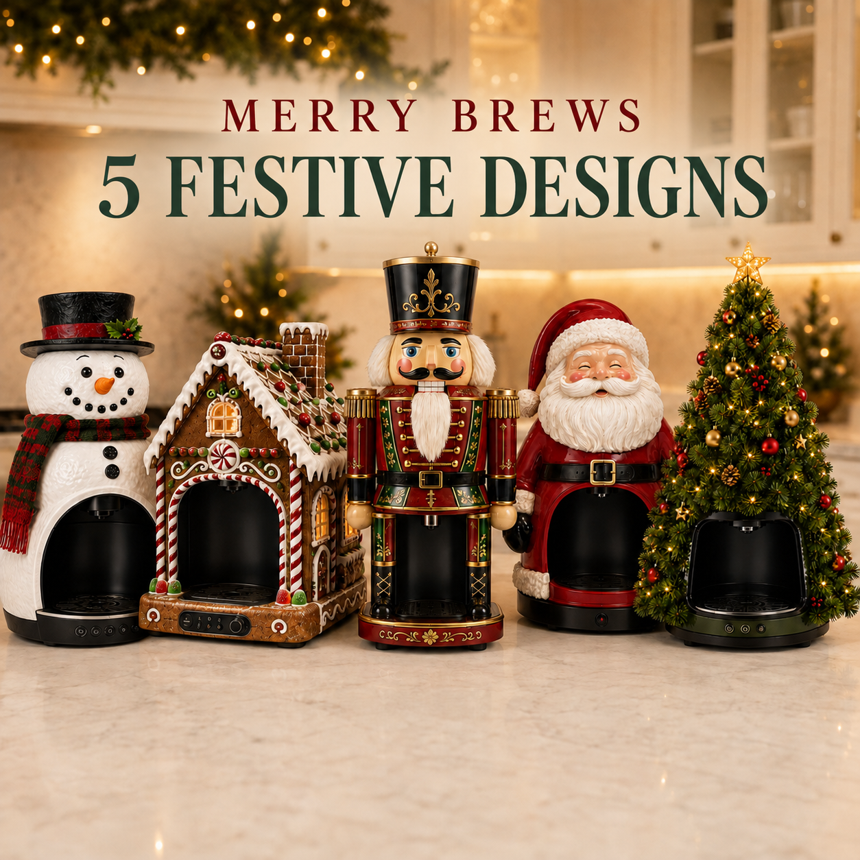 Merry Brews five festive coffee maker designs
