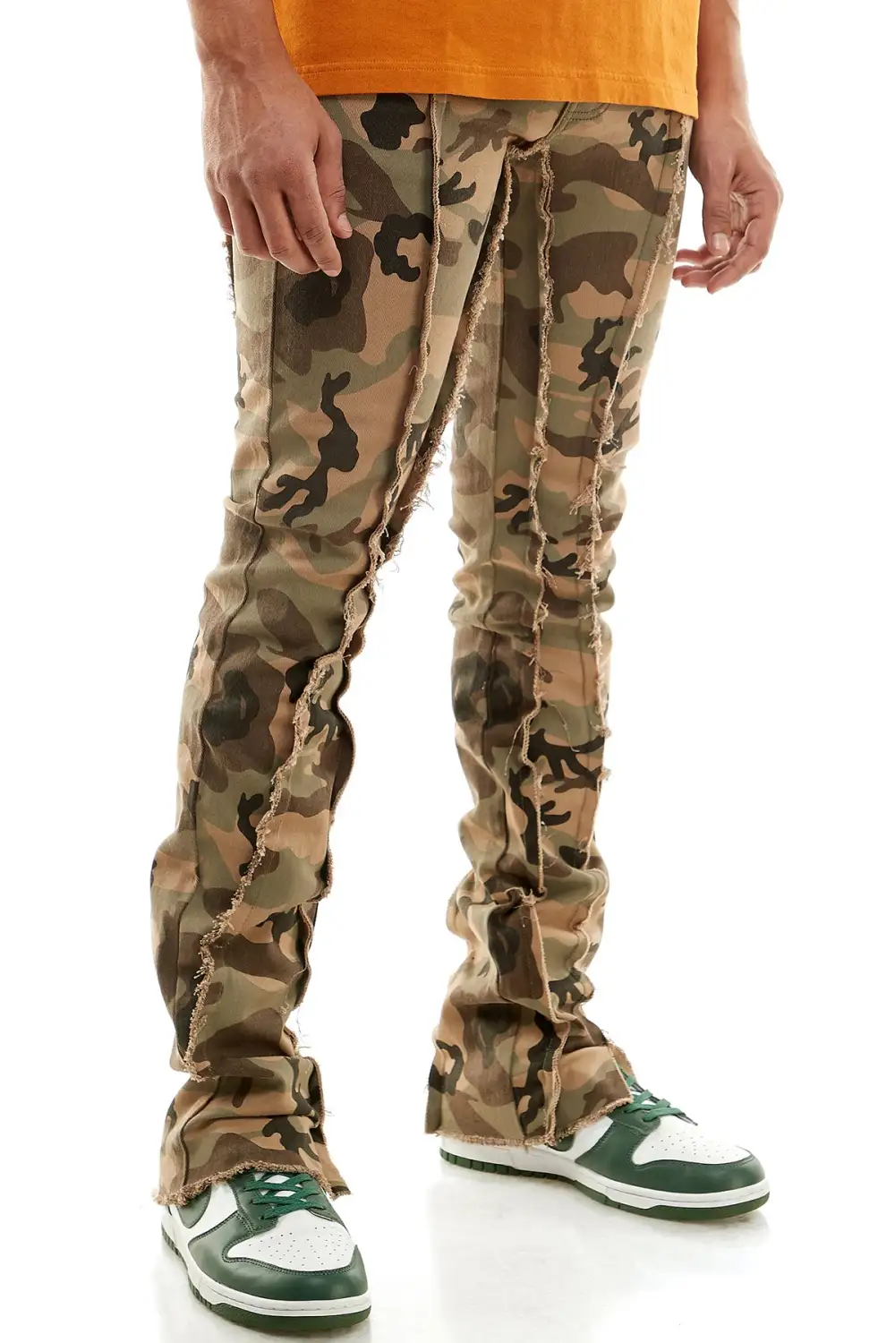 Men's Flare Skinny Stacked Pants
