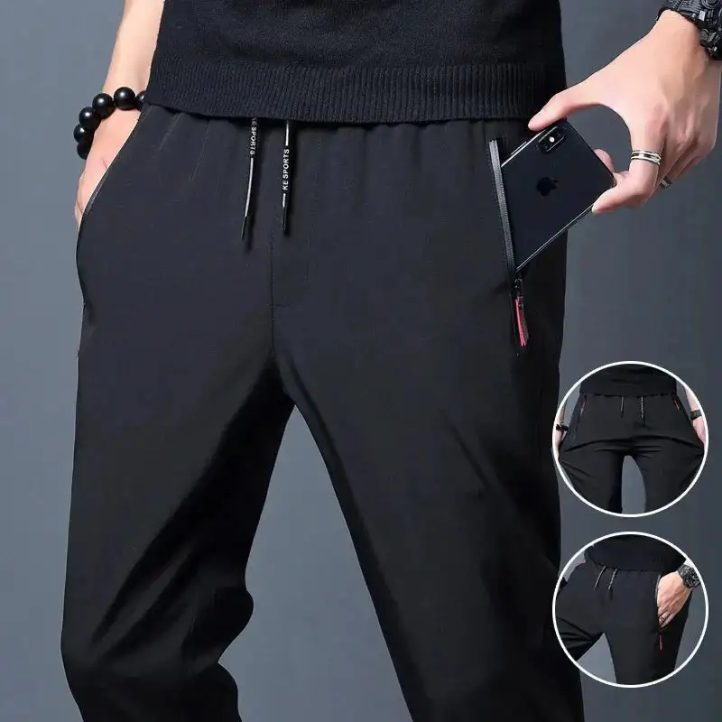 Stretch Slim Fit Cargo Jogger Pants Elastic Waist