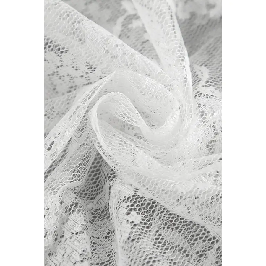 Lace Elastic Waist Maxi Skirt