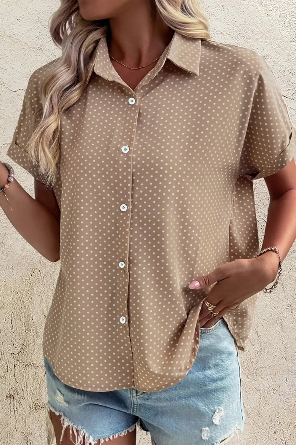 Relaxed Short Sleeve Printed Casual Shirt