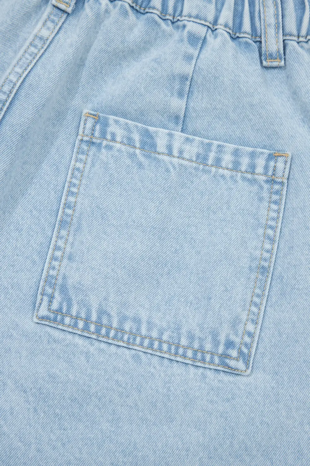 Wide Leg Slit Denim Jeans