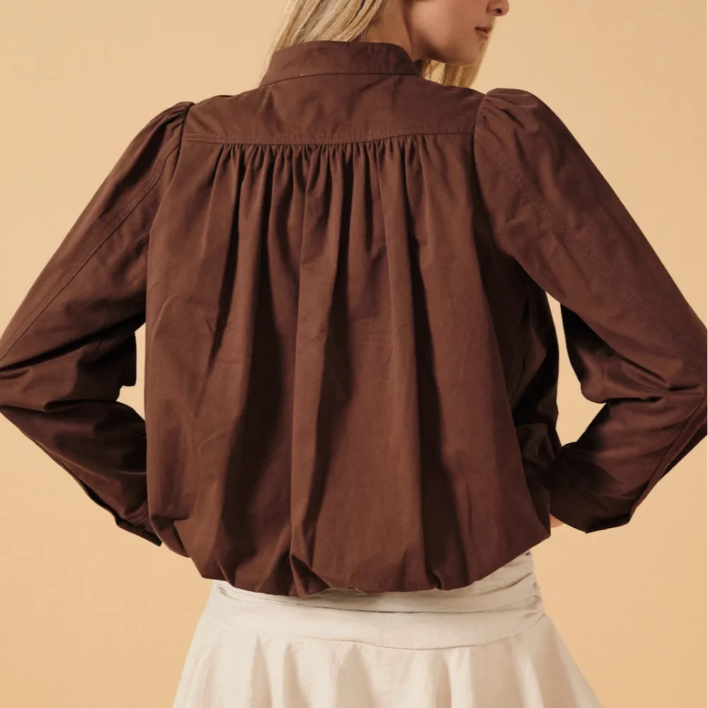 Relaxed Bubble Hem Jacket