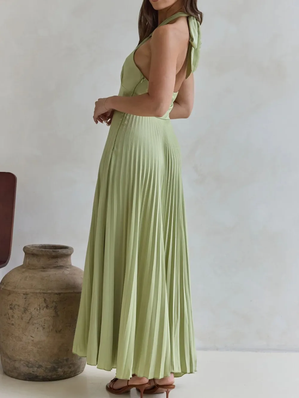 Drape Pleated Dress