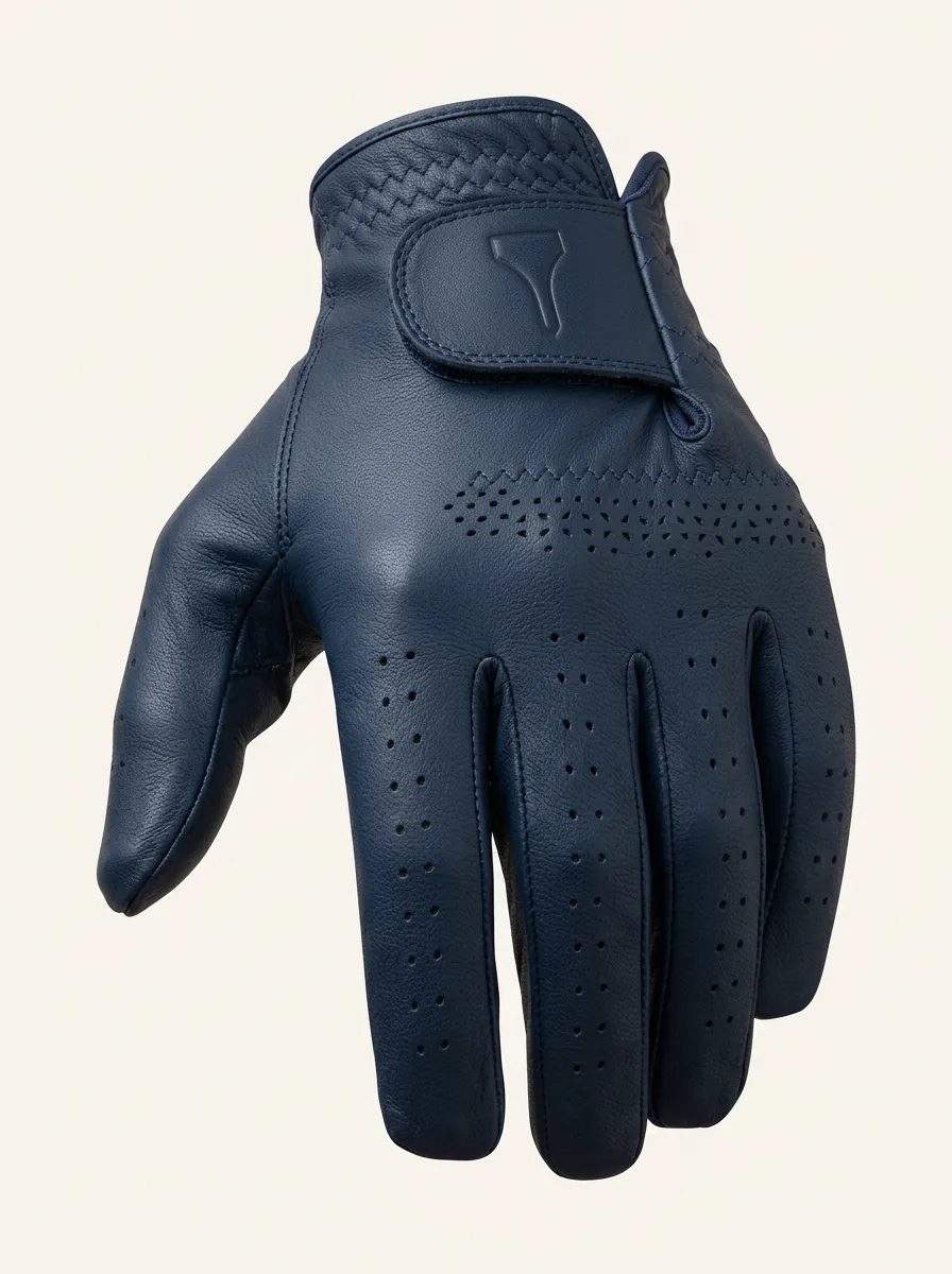 Practice Embossed Tee-Motif Leather Golf Glove