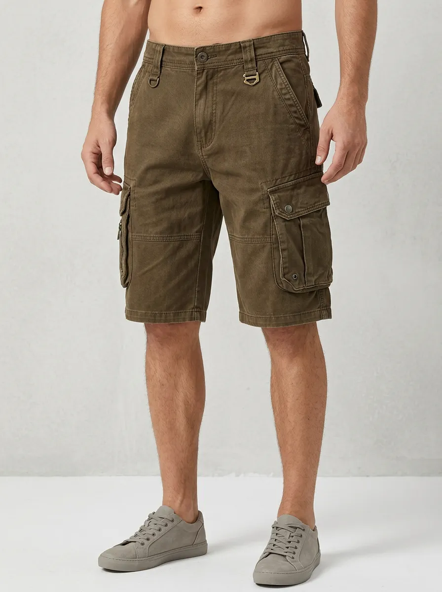Men's Urban Regular Fit Utility Cargo Shorts