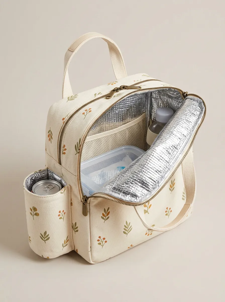 Botanical Nature Lover Floral Printed Insulated Lunch Bag