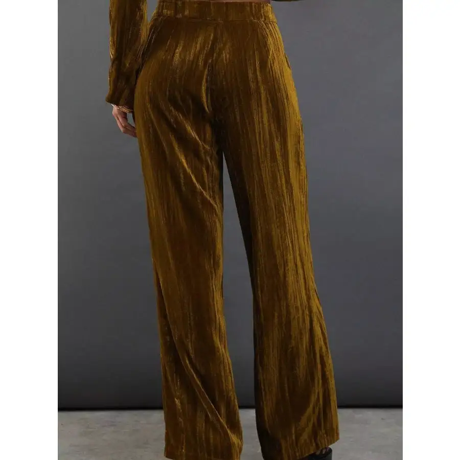 Velvet Lapel Collar Blazer and Pants Set