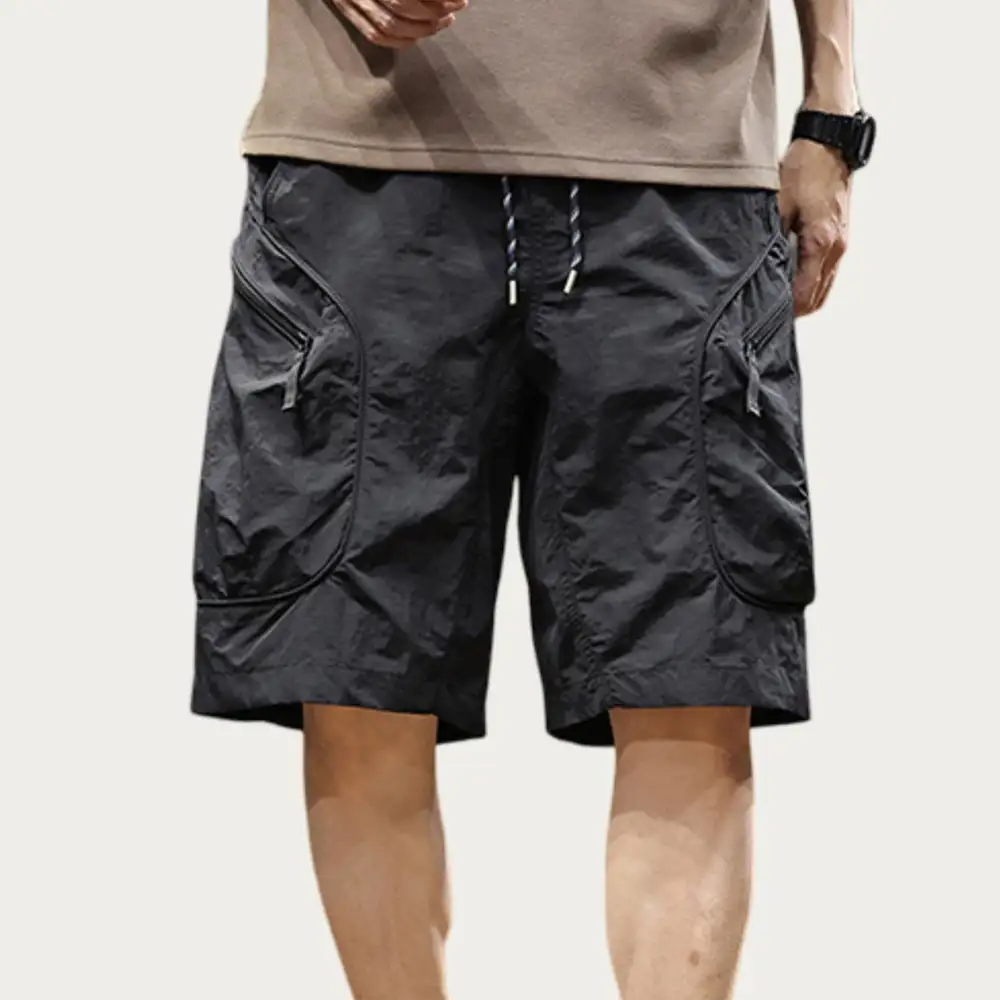 Drawstring Pocketed Lightweight Men's Cargo Shorts
