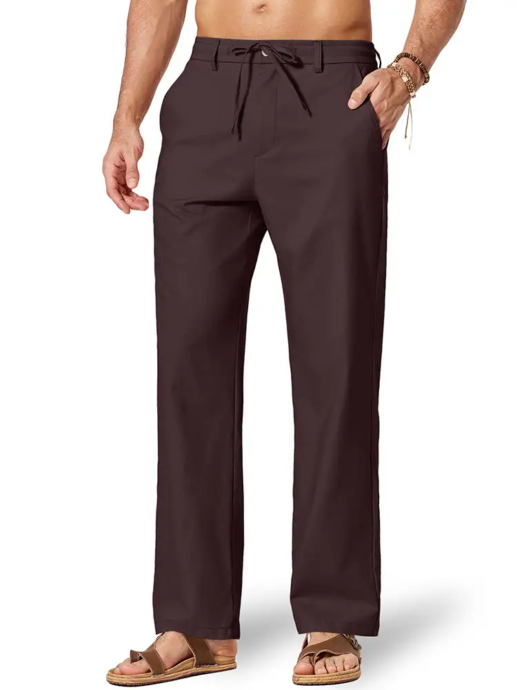 Comfort Lightweight Cotton Linen Drawstring Pants