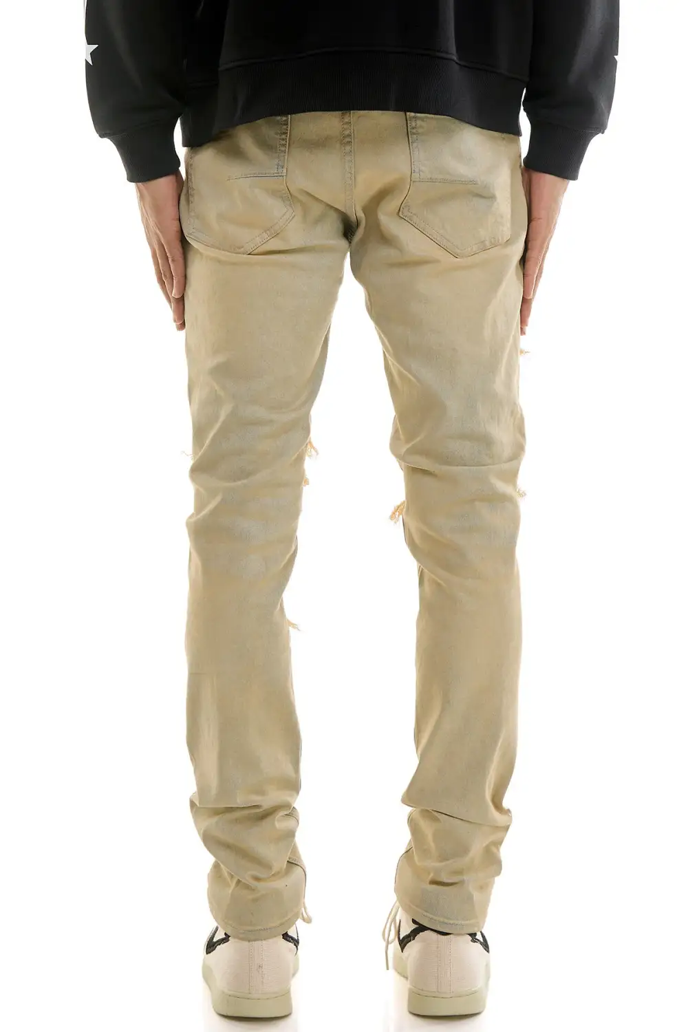 Men's Urban Skinny Distressed Raw Hem Jeans