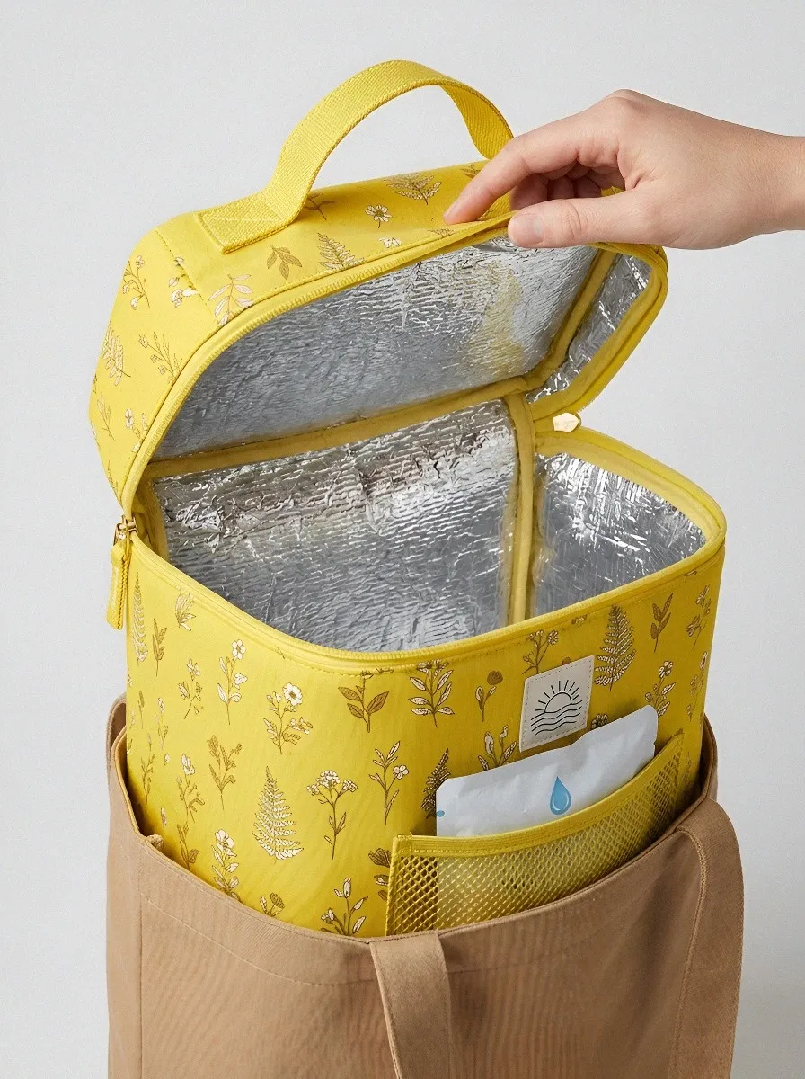 Nature Lover Botanical Floral Printed Insulated Lunch Bag