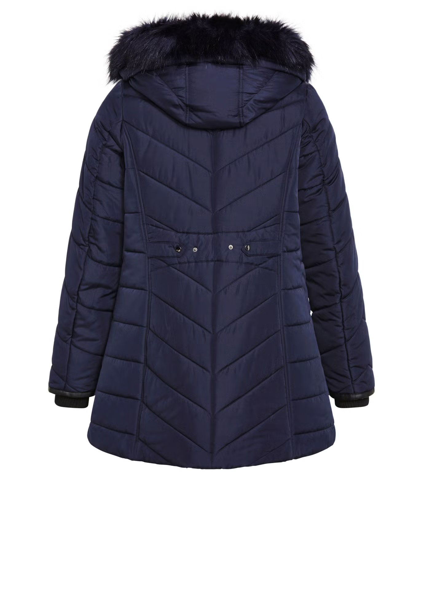 Double Zipper Mid Length Down Jacket