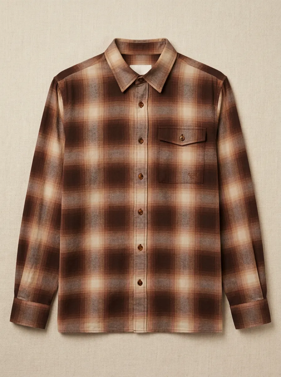Artful Plaid Long-Sleeve Men's Long-Sleeve Shirt