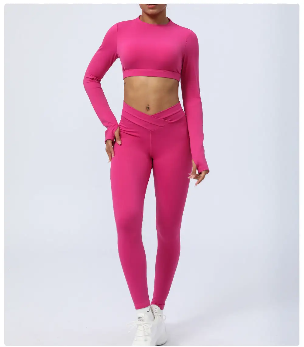 Seamless Backless Top and Leggings Active Set