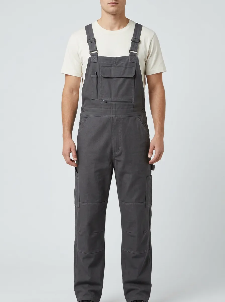 Men's Lightweight Inspired Multi-Pocket Bib Work Overalls