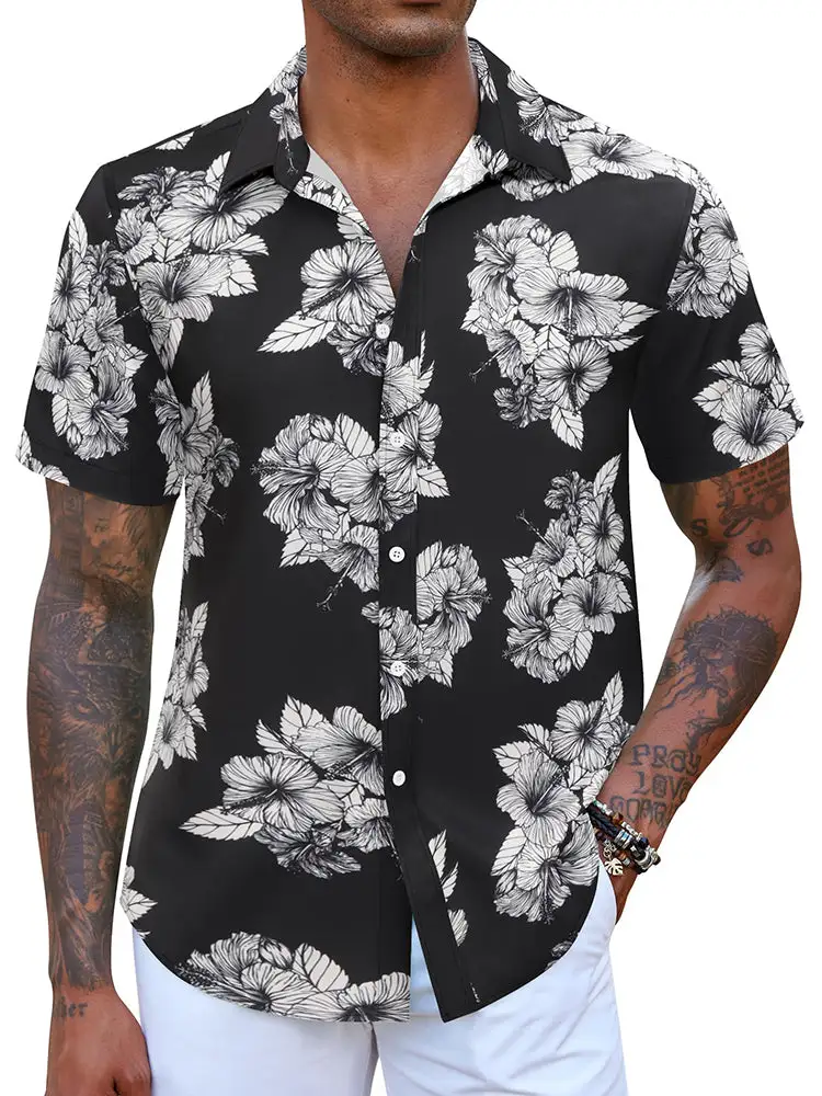 Casual Hawaiian Printed Vacation Shirt