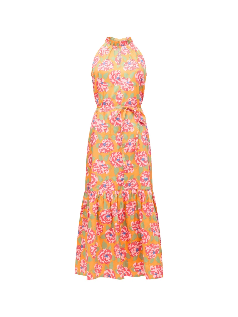 Halter Neck Casual Playful Floral Dress