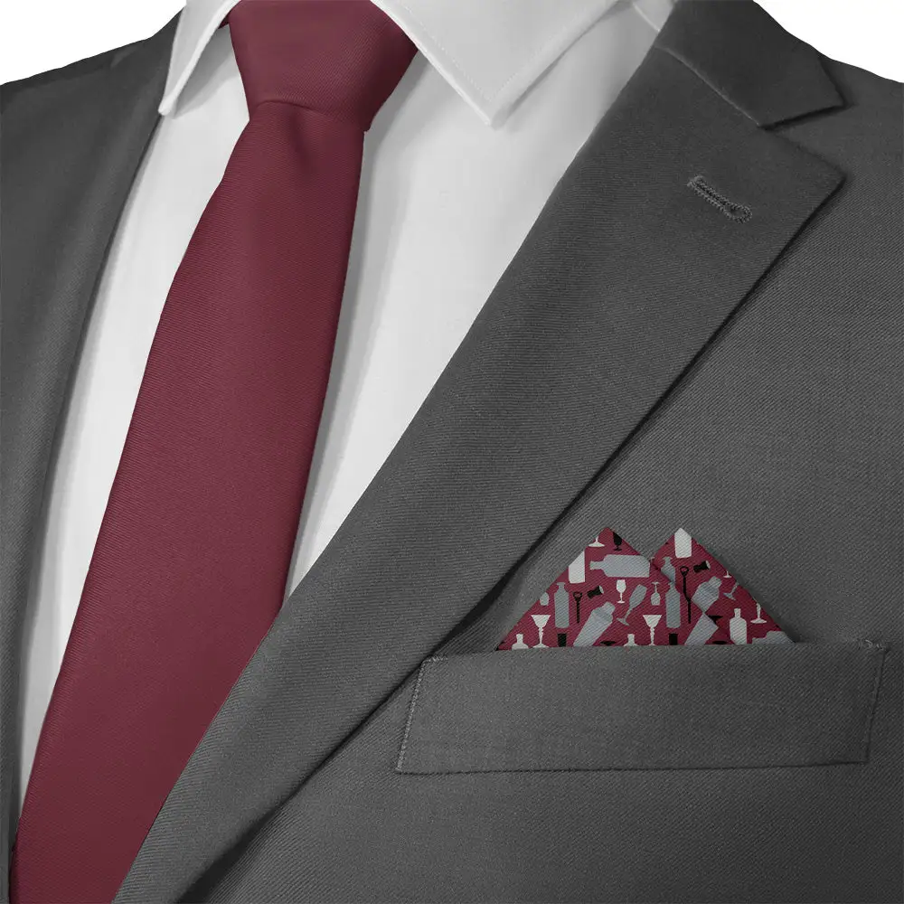 Versatile Stylish Novelty Food And Drink Motif Pocket Square