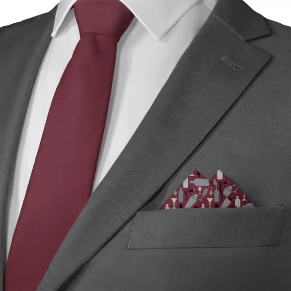 Versatile Stylish Novelty Food And Drink Motif Pocket Square