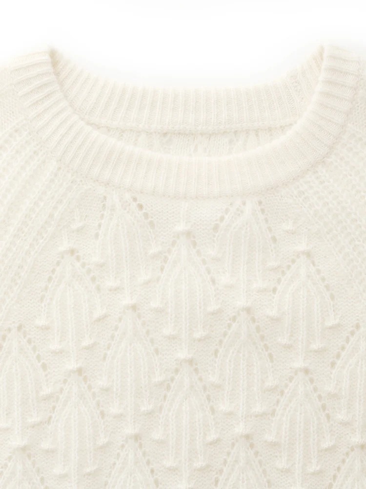 Cashmere Openwork Women Sweater