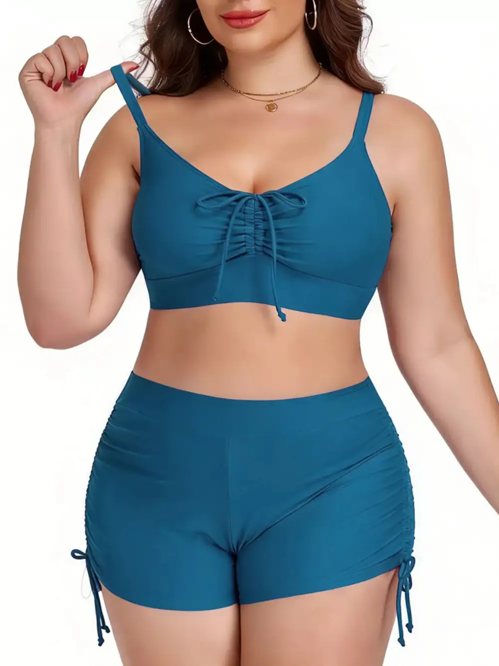 Ruched Two Piece Swim Set