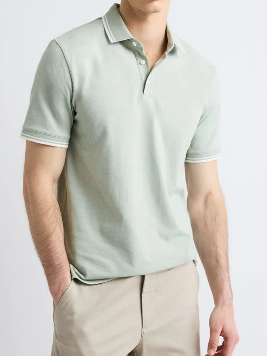 Mint Green Casual Style Short-Sleeve Polo