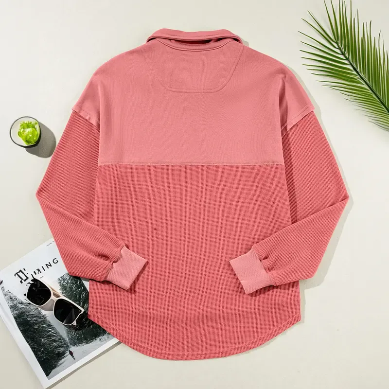 🔥Last Day💥Women's Half-Zip Waffle Knit Sweater🔥8-Pack Only $24
