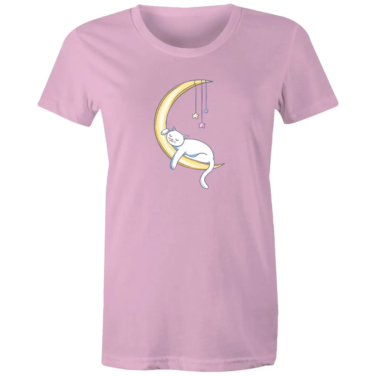 Cat Sleeping on Moon T-Shirt