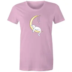Cat Sleeping on Moon T-Shirt