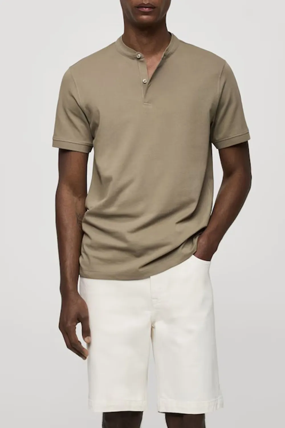 Mao Collar T-Shirt