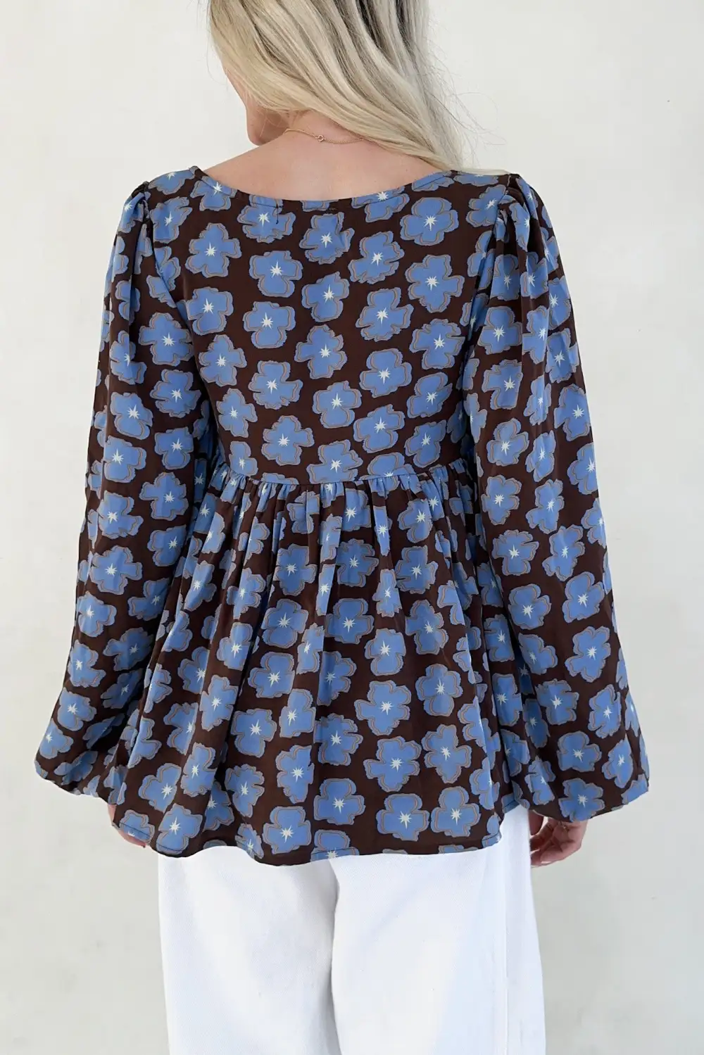 Floral Printed Smocked Top