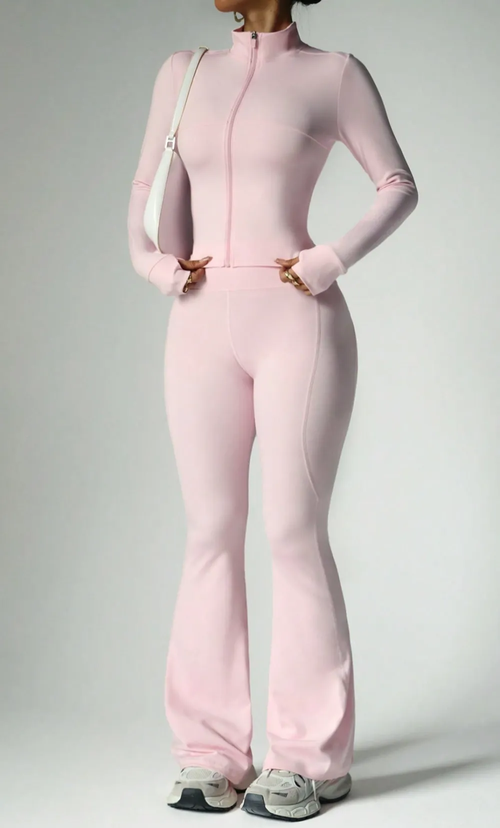 Long-Sleeve Yoga Two-Piece Top and Trousers Active Set