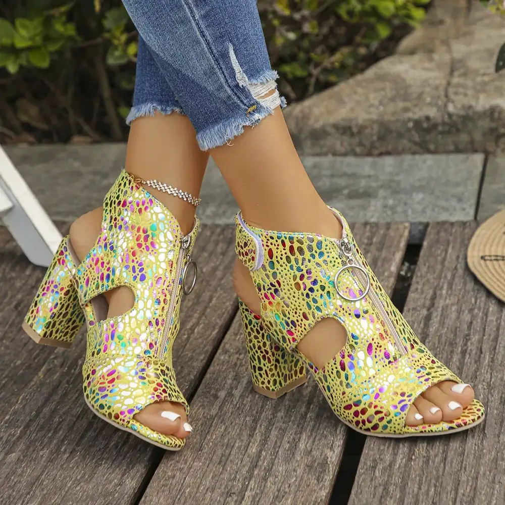 Distinctive Everyday Open Toe Block Heel Sandals
