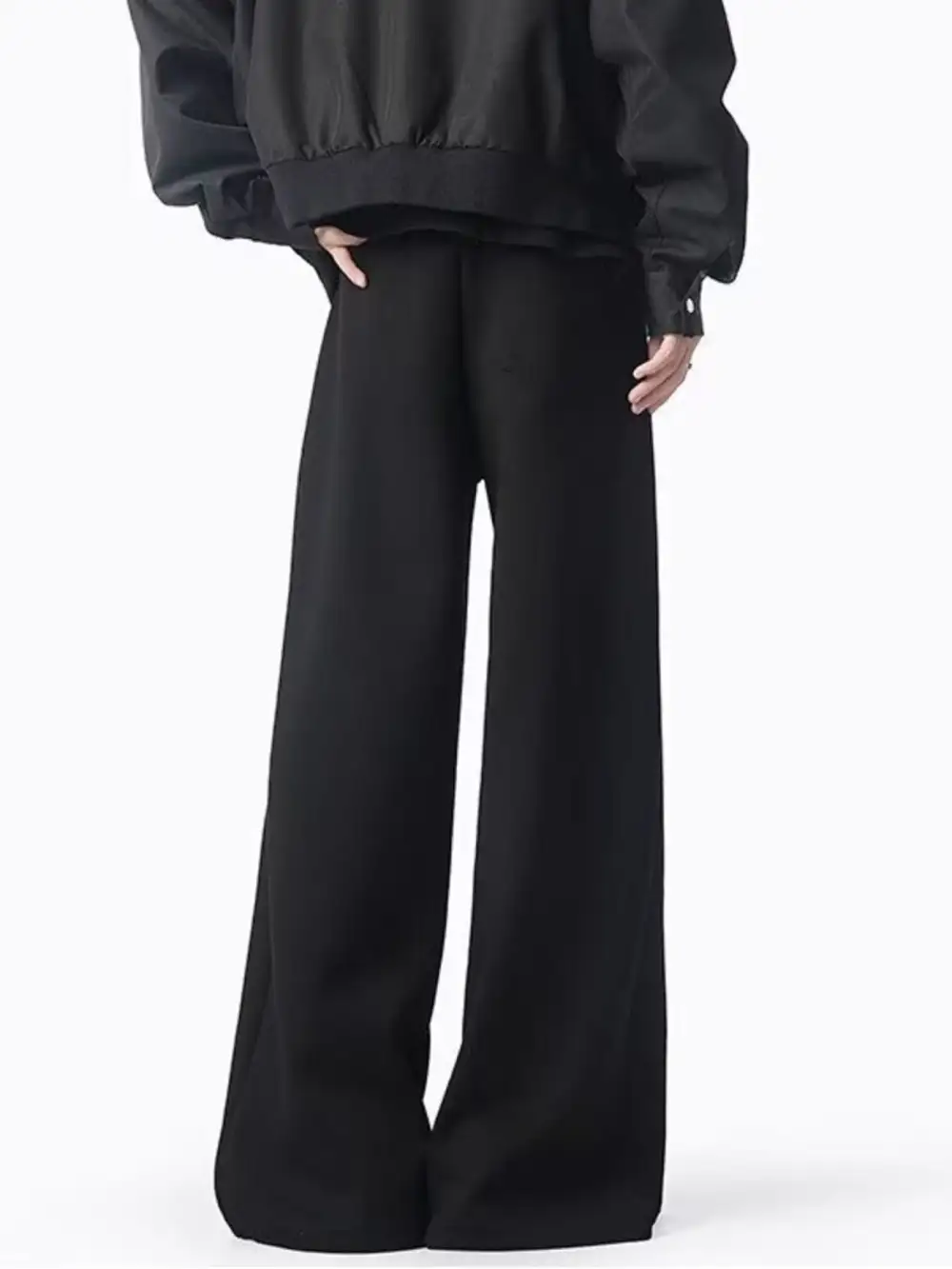 Men S Plus Size Loose Fit Drawstring Wide Leg Pants