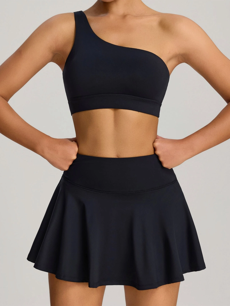 Cleo One-Shoulder Yoga Underwear Set