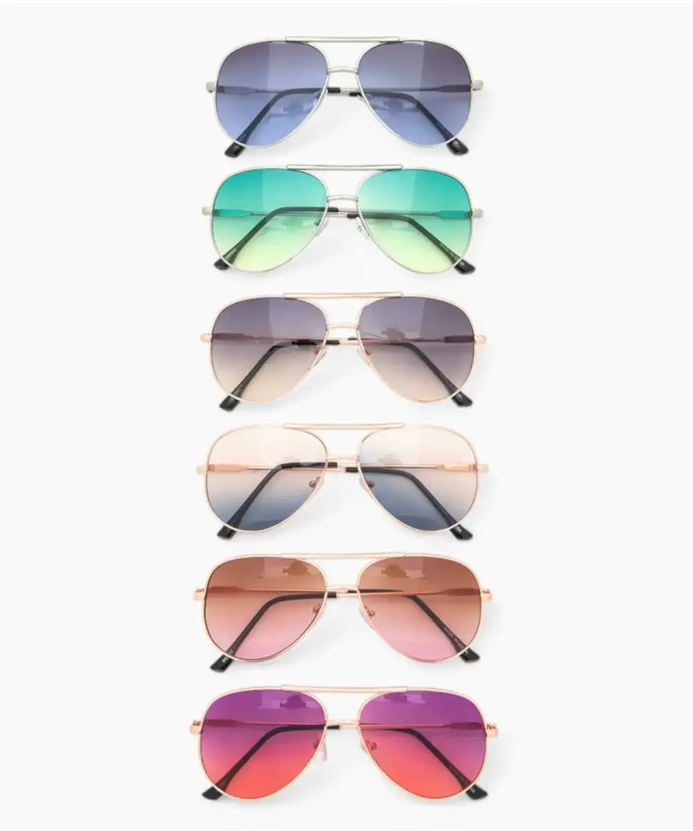 Mix Tint Aviator Sunglasses