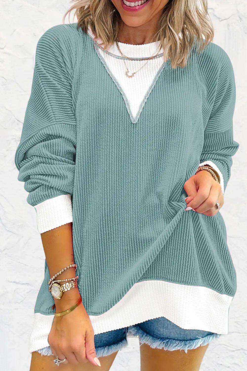 Textured Loose Fit Top
