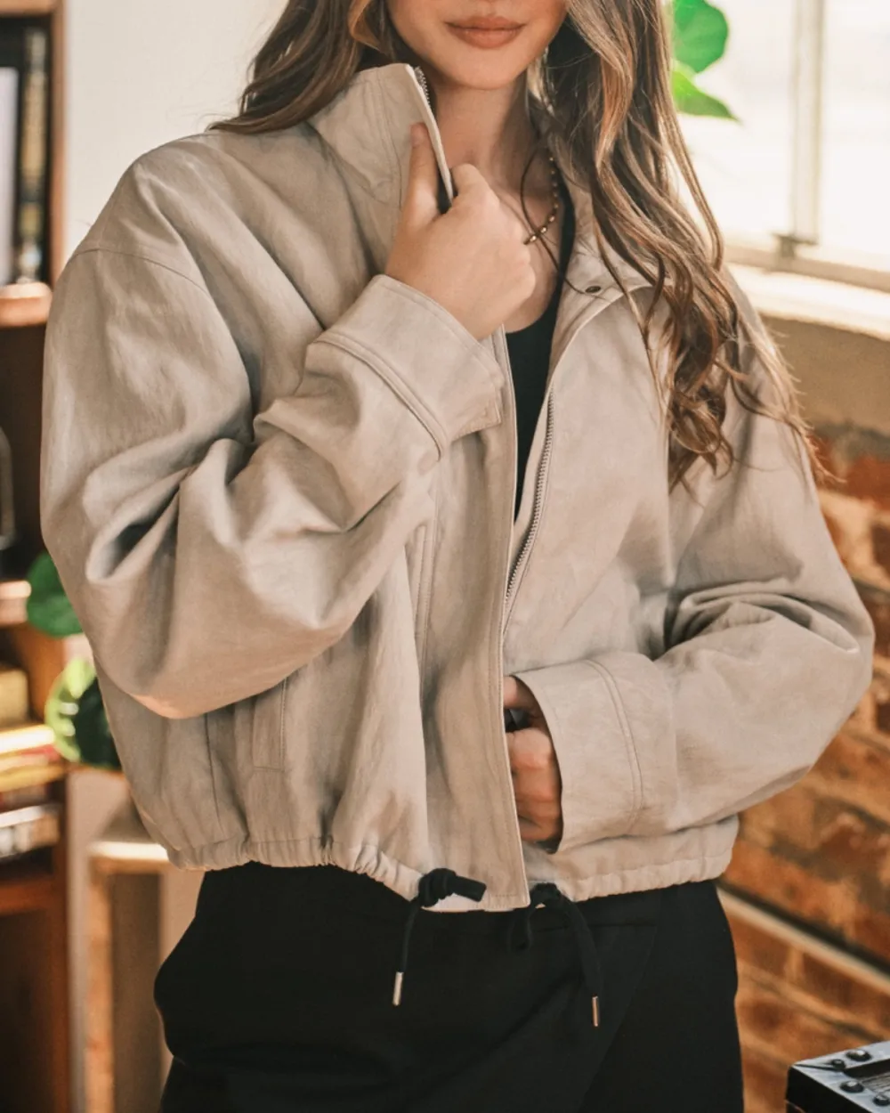Turtleneck Bomber Jacket