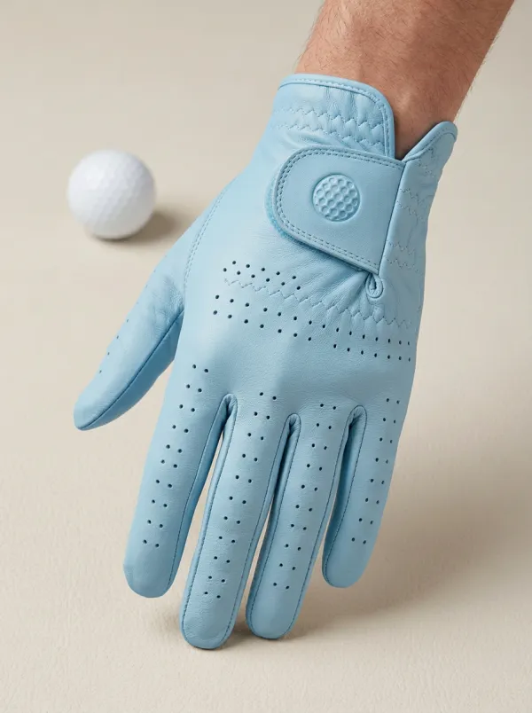 Classic Perforated Embossed Leather Golf Glove