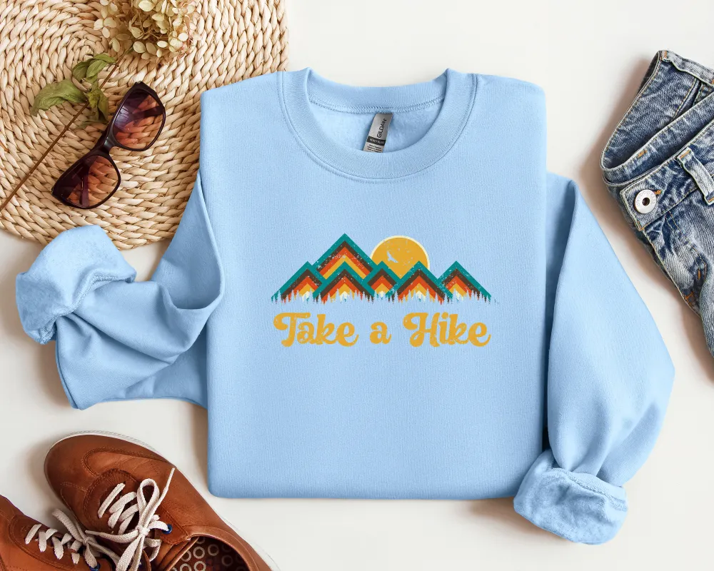 Trail Hike Graphic Crewneck Sweatshirt