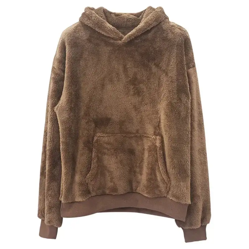 Plush Pullover Hooded Sweatshirt