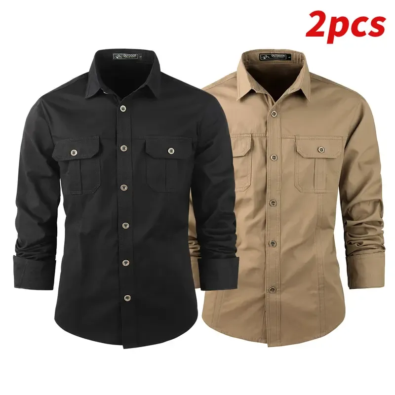 Men's Long Sleeve Cotton Casual Shirt